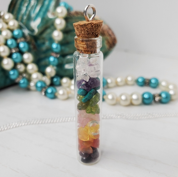 CLOSET CLOSING Chakra Pixie Bottle Necklace - Picture 10 of 11